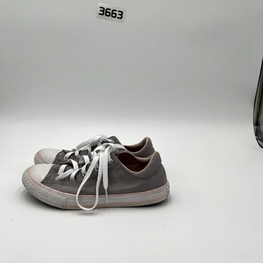 Lot Of 2 Converse / Fila Kids 4‎ / 4.5 Skateboarding Shoes Gray Lace Up Sneakers